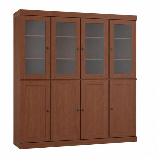 72" Coffee Solid Wood 8 Pantry Or Storage Closet HomeRoots