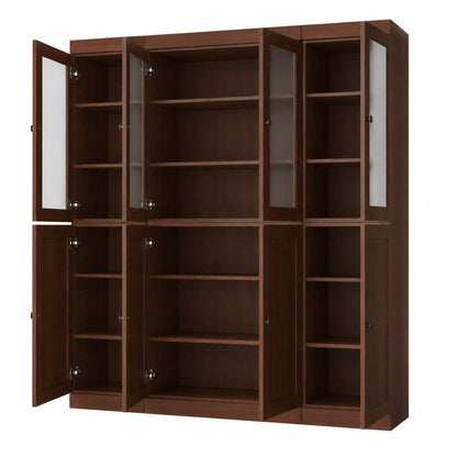 72" Coffee Solid Wood 8 Pantry Or Storage Closet HomeRoots