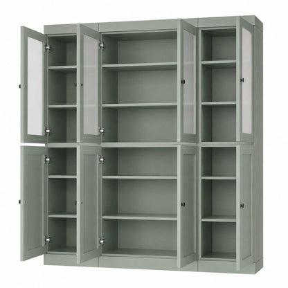 72" Sage Solid Wood 8 Pantry Or Storage Closet HomeRoots