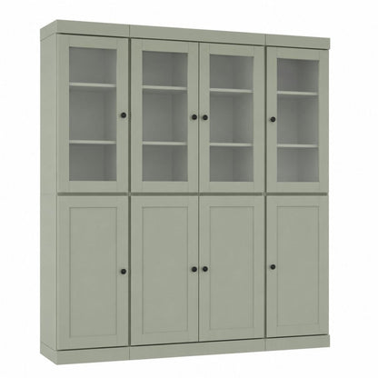 72" Sage Solid Wood 8 Pantry Or Storage Closet HomeRoots