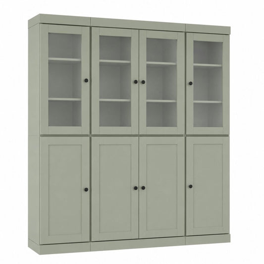 72" Sage Solid Wood 8 Pantry Or Storage Closet HomeRoots