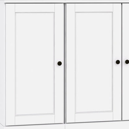 72" White Solid Wood 8 Pantry Or Storage Closet