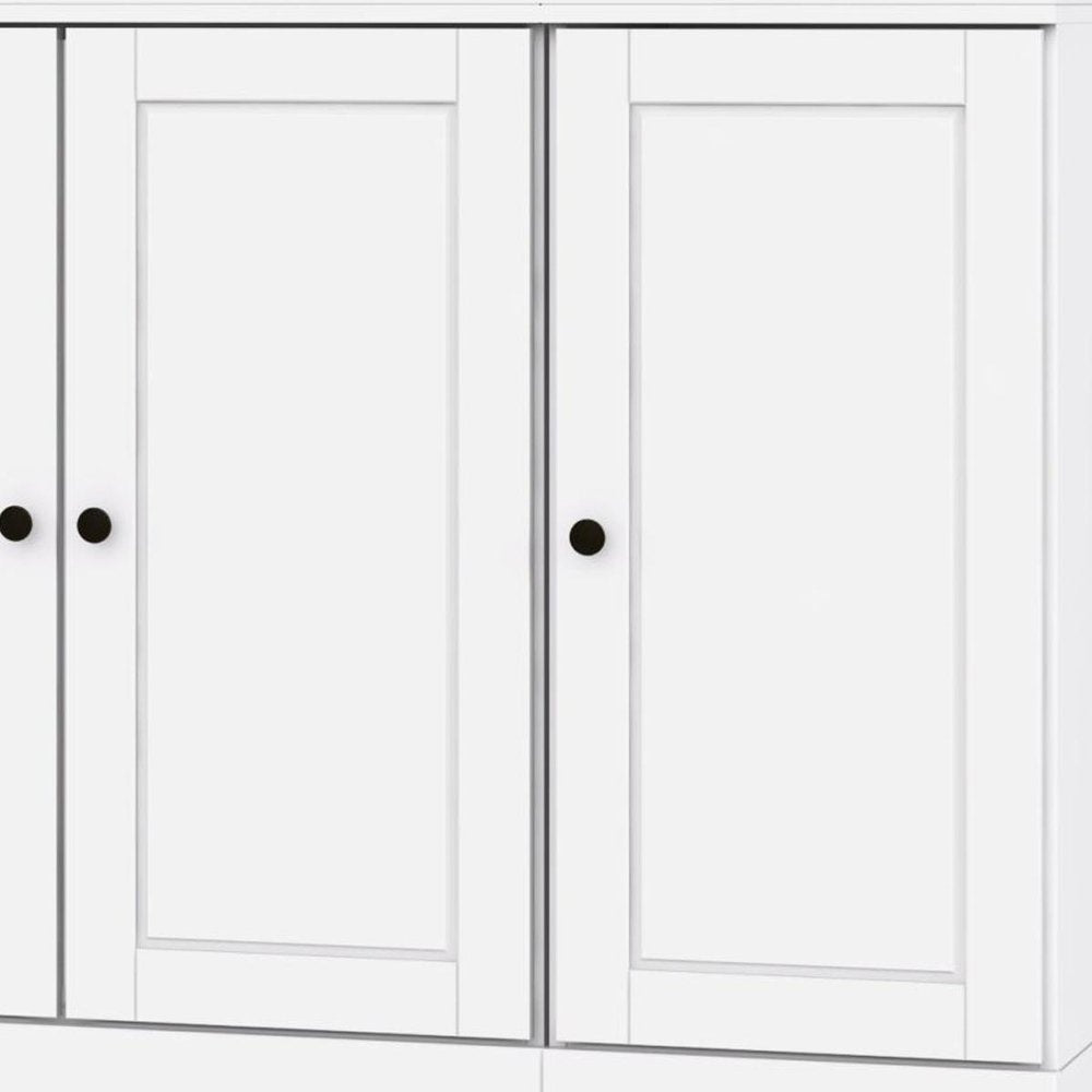 72" White Solid Wood 8 Pantry Or Storage Closet — view 3