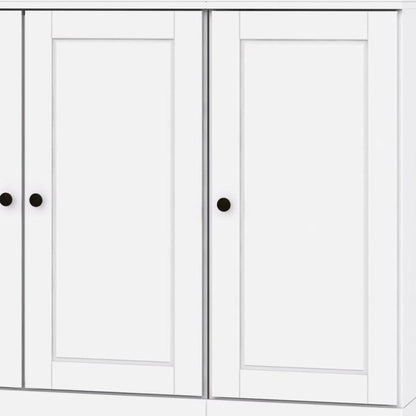72" White Solid Wood 8 Pantry Or Storage Closet HomeRoots