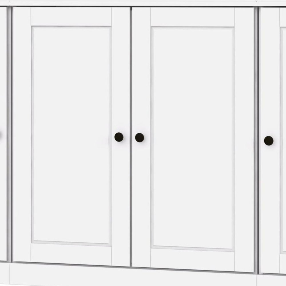 72" White Solid Wood 8 Pantry Or Storage Closet — view 4