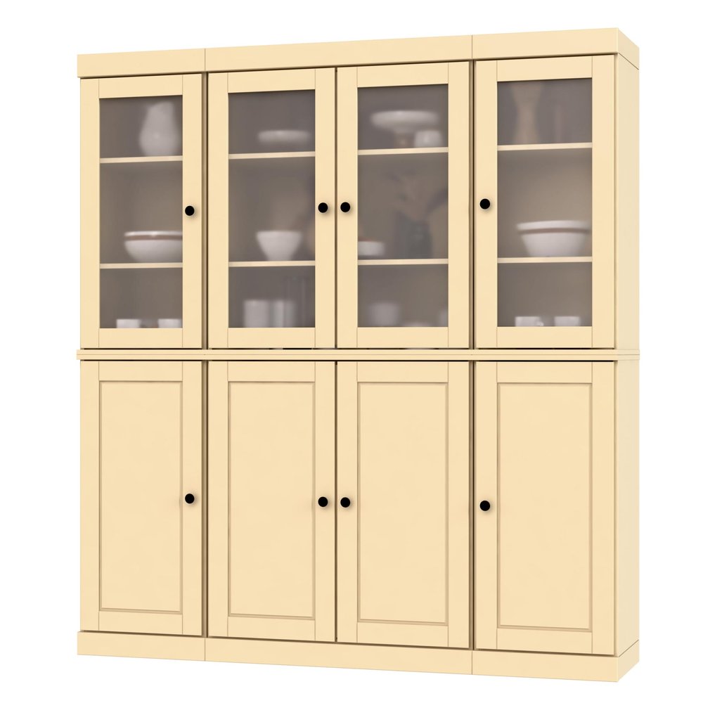 72" Yellow Solid Wood 8 Pantry Or Storage Closet — view 1