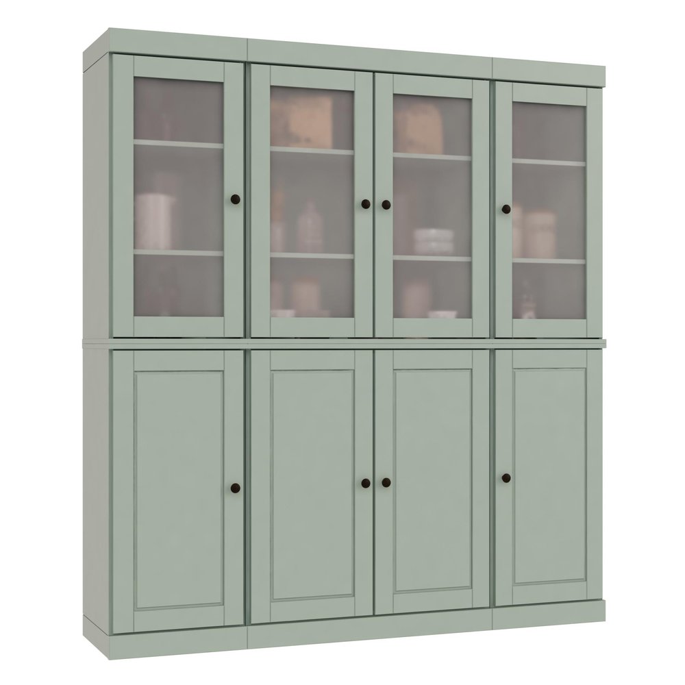 72" Sage Solid Wood 8 Pantry Or Storage Closet — view 1