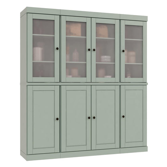72" Sage Solid Wood 8 Pantry Or Storage Closet HomeRoots