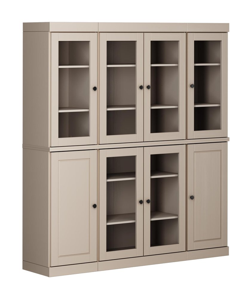 72" Beige Solid Wood 8 Pantry Or Storage Closet — view 1