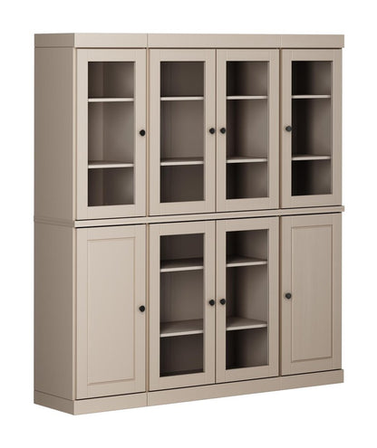72" Beige Solid Wood 8 Pantry Or Storage Closet HomeRoots