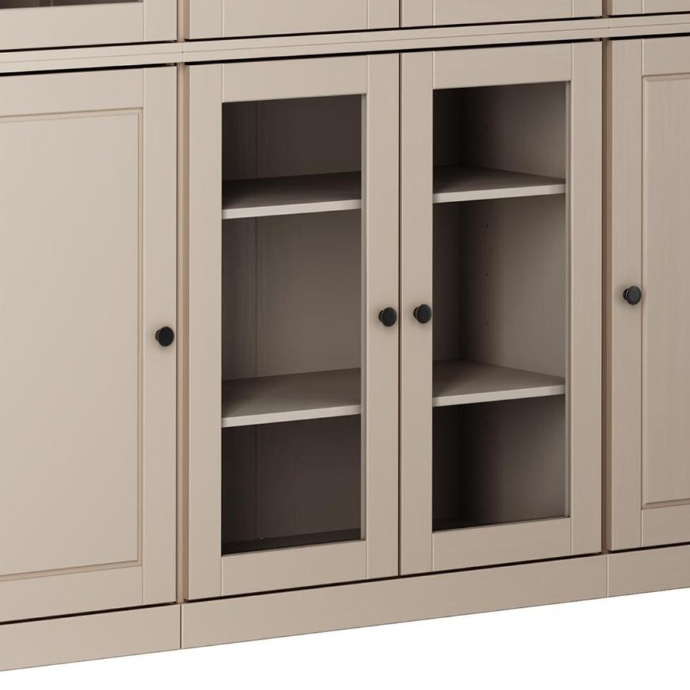 72" Beige Solid Wood 8 Pantry Or Storage Closet — view 4