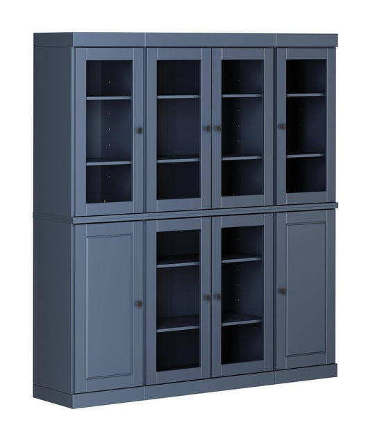 72" French Blue Solid Wood 8 Pantry Or Storage Closet HomeRoots