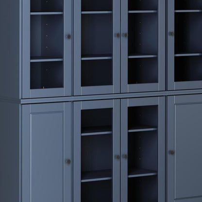 72" French Blue Solid Wood 8 Pantry Or Storage Closet