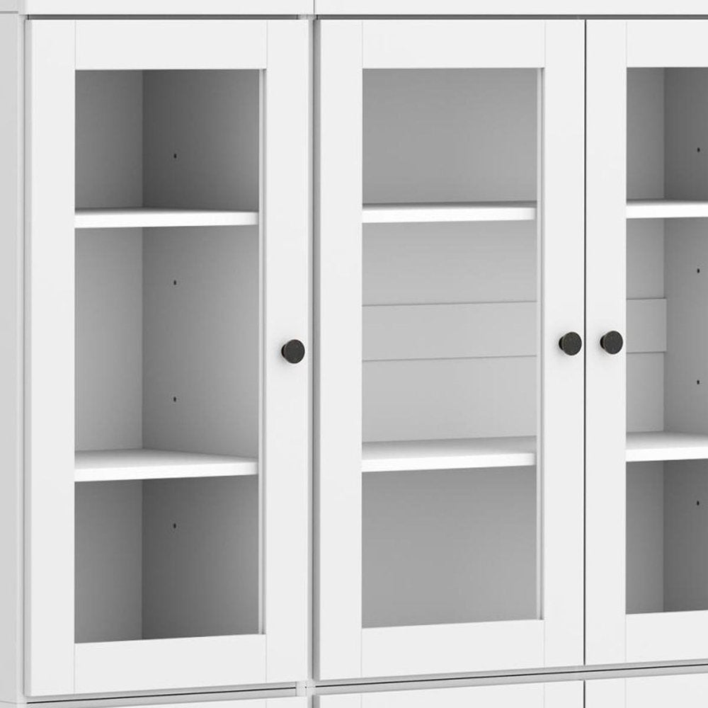 72" White Solid Wood 8 Pantry Or Storage Closet