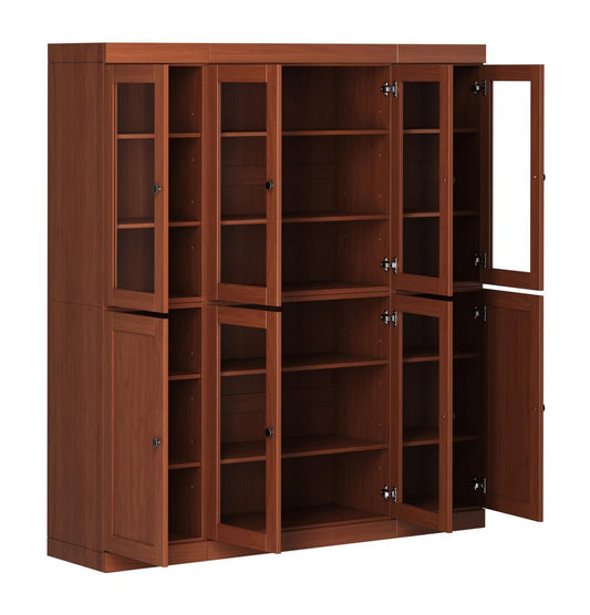 72" Coffee Solid Wood 8 Pantry Or Storage Closet HomeRoots