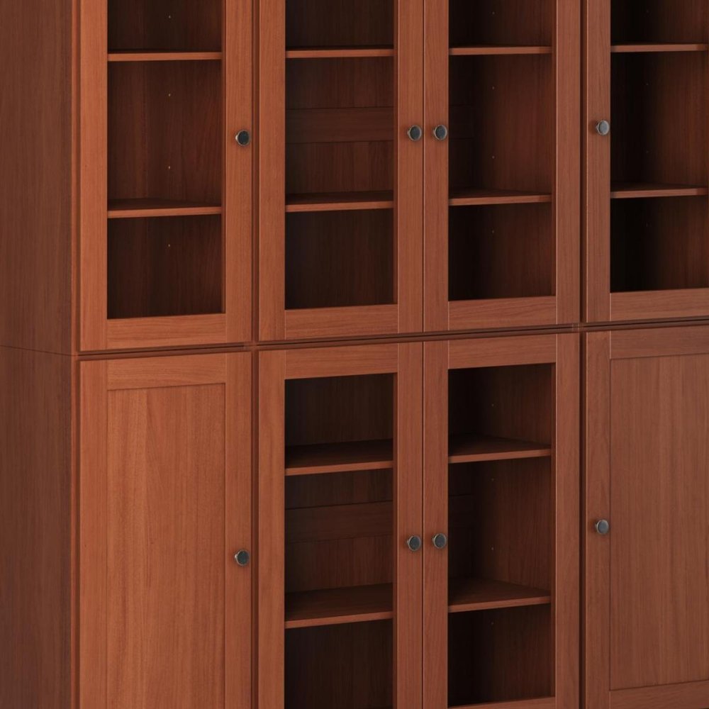 72" Coffee Solid Wood 8 Pantry Or Storage Closet