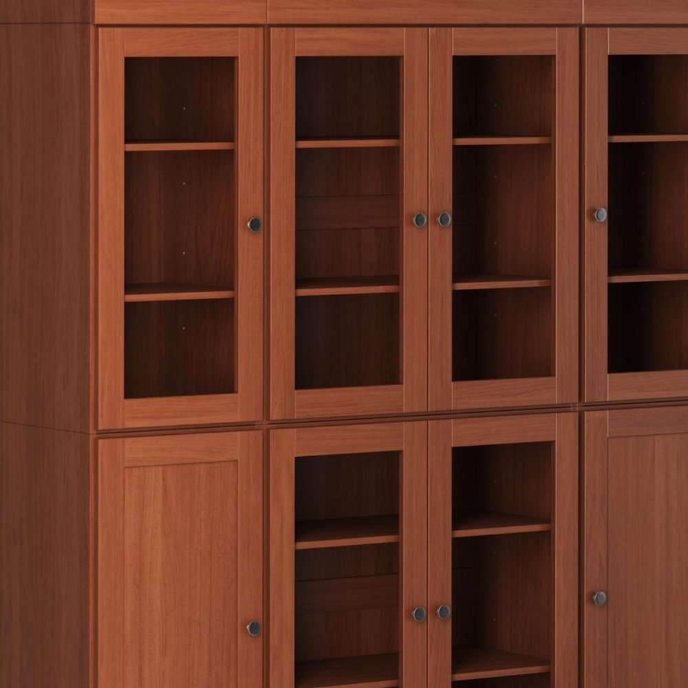 72" Coffee Solid Wood 8 Pantry Or Storage Closet — view 6