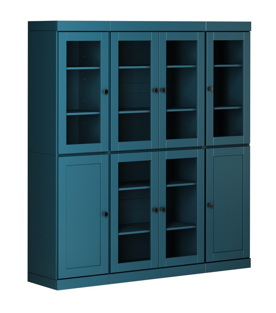 72" Black Solid Wood 8 Pantry Or Storage Closet — view 1