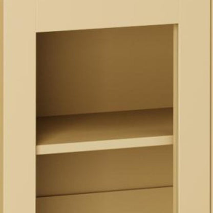 72" Yellow Solid Wood 8 Pantry Or Storage Closet HomeRoots