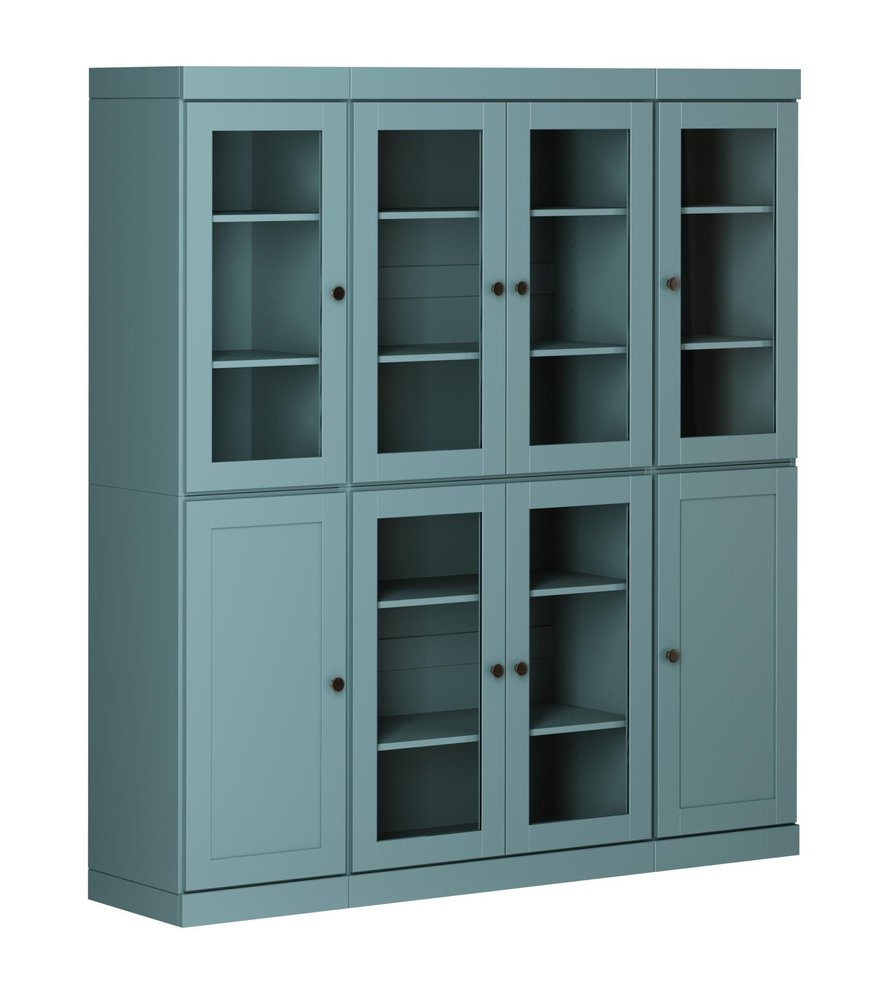 72" Aqua Solid Wood 8 Pantry Or Storage Closet — view 1