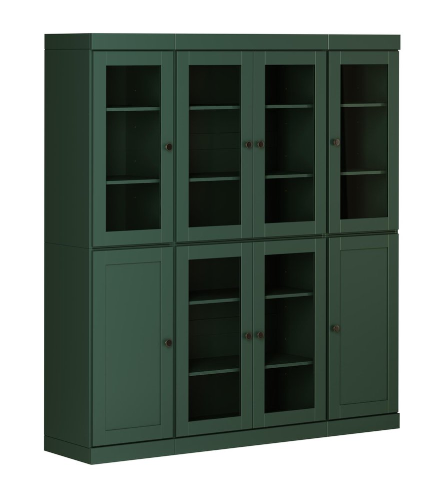72" Green Solid Wood 8 Pantry Or Storage Closet — view 1