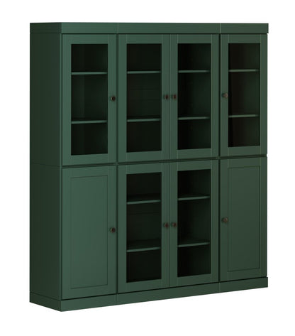 72" Green Solid Wood 8 Pantry Or Storage Closet HomeRoots
