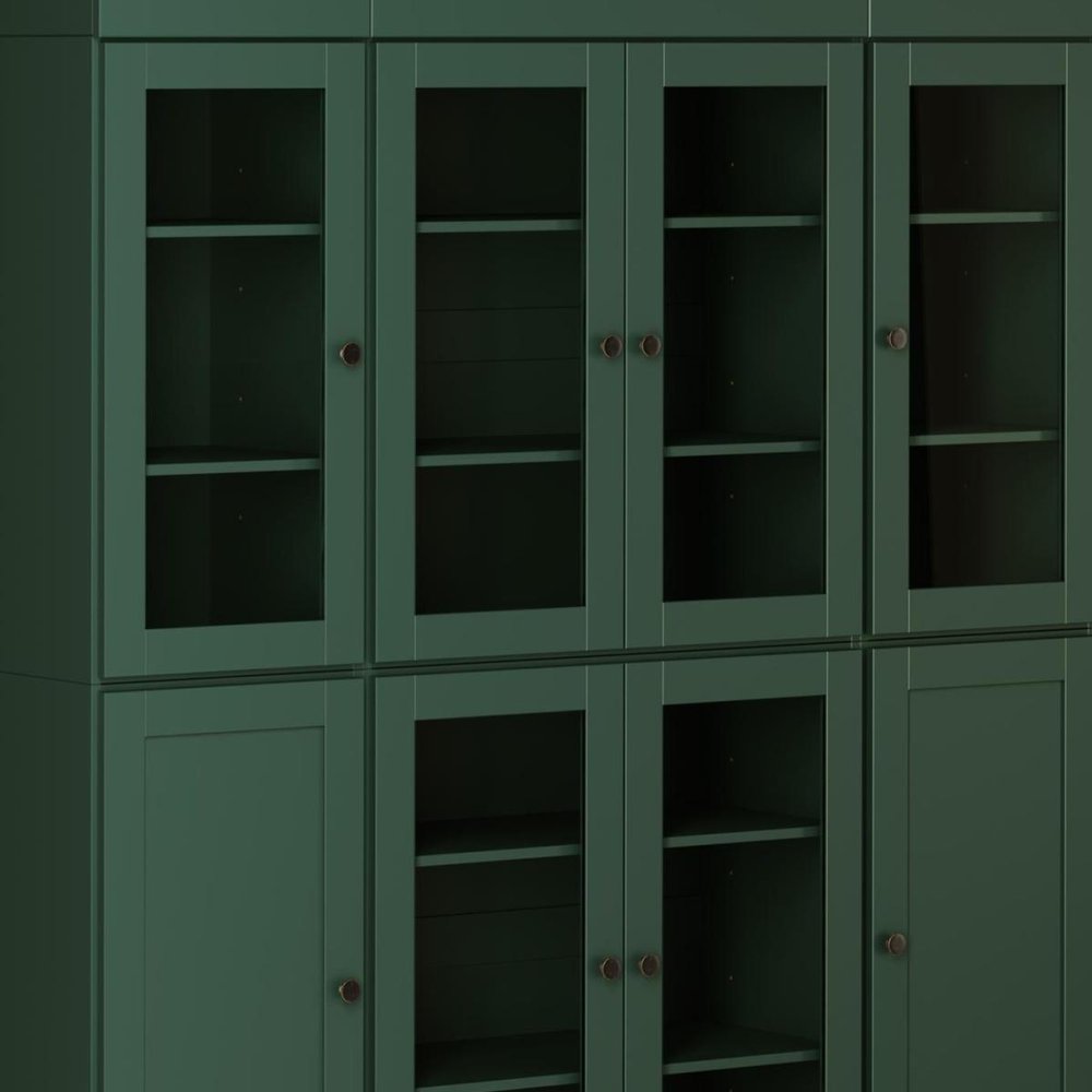 72" Green Solid Wood 8 Pantry Or Storage Closet — view 6