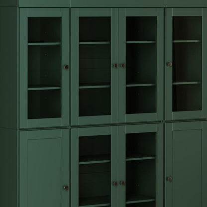 72" Green Solid Wood 8 Pantry Or Storage Closet