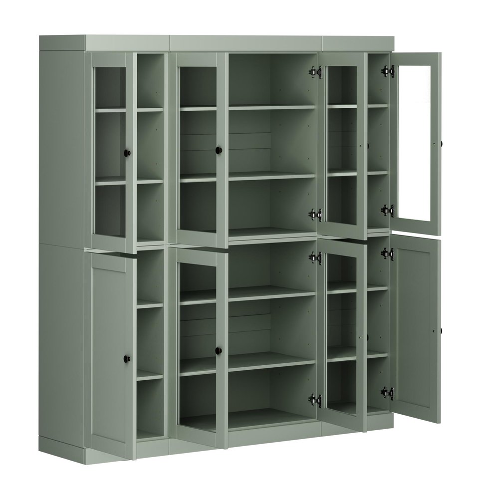 72" Sage Solid Wood 8 Pantry Or Storage Closet — view 2