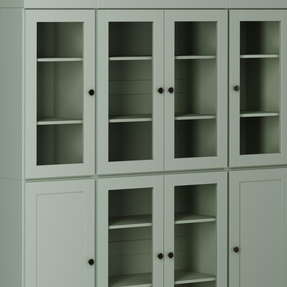 72" Sage Solid Wood 8 Pantry Or Storage Closet