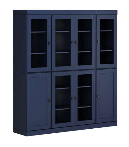 72" Navy Blue Solid Wood 8 Pantry Or Storage Closet HomeRoots
