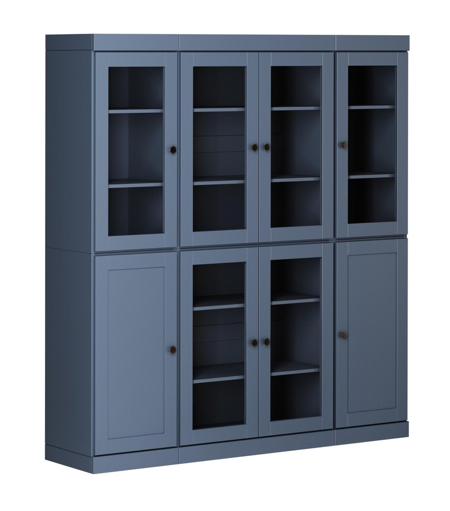 72" French Blue Solid Wood 8 Pantry Or Storage Closet HomeRoots