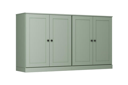 64" Sage Solid Wood Four Drawer Sideboard With Four Doors HomeRoots