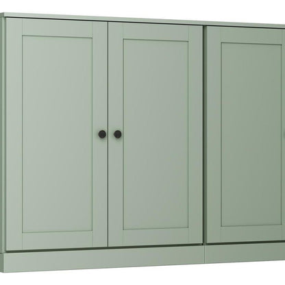 64" Sage Solid Wood Four Drawer Sideboard With Four Doors HomeRoots