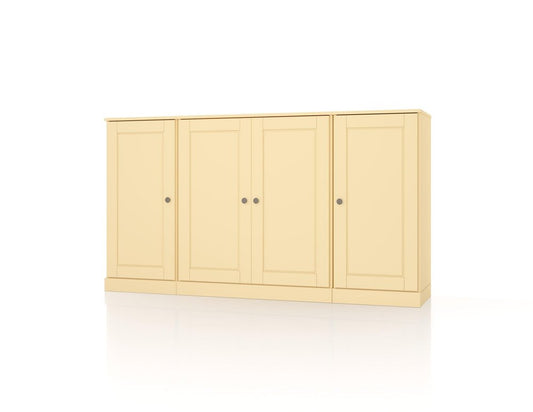 65" Yellow Solid Wood Two Drawer Sideboard With Four Doors