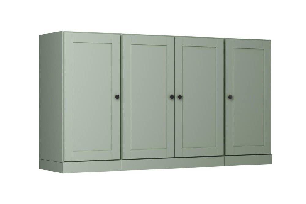 65" Sage Solid Wood Two Drawer Sideboard With Four Doors — view 1