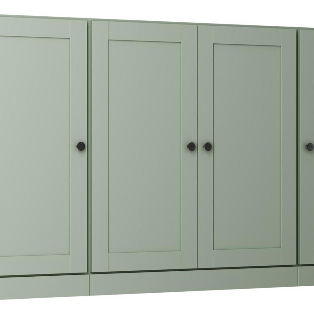 65" Sage Solid Wood Two Drawer Sideboard With Four Doors — view 3