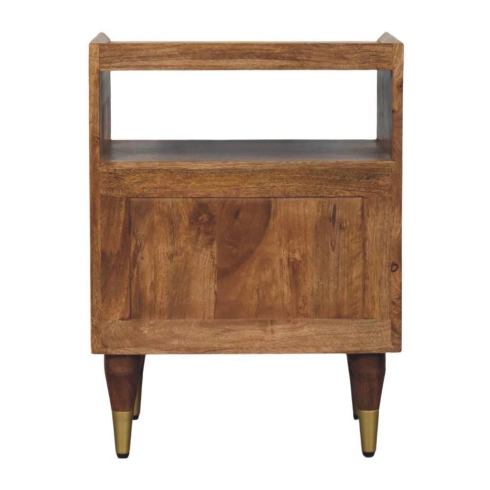 24" Brown Solid Wood Two Drawer Nightstand HomeRoots