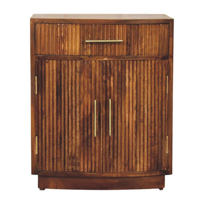 24" Brown Solid Wood One Drawer Nightstand HomeRoots
