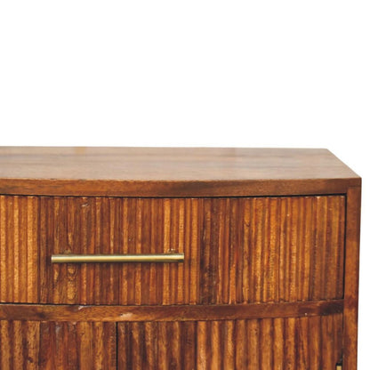 24" Brown Solid Wood One Drawer Nightstand HomeRoots