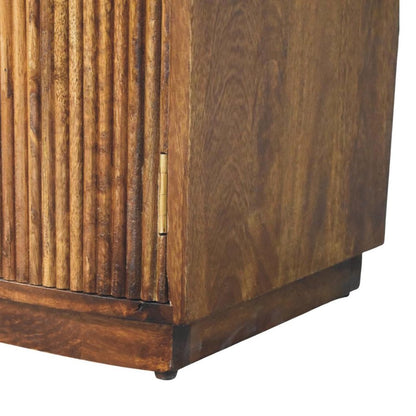 24" Brown Solid Wood One Drawer Nightstand HomeRoots