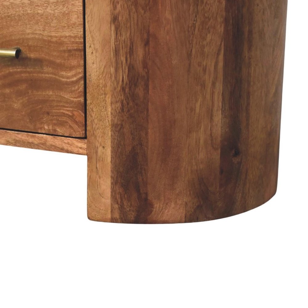 20" Golden Brown Solid Wood One Drawer Nightstand HomeRoots