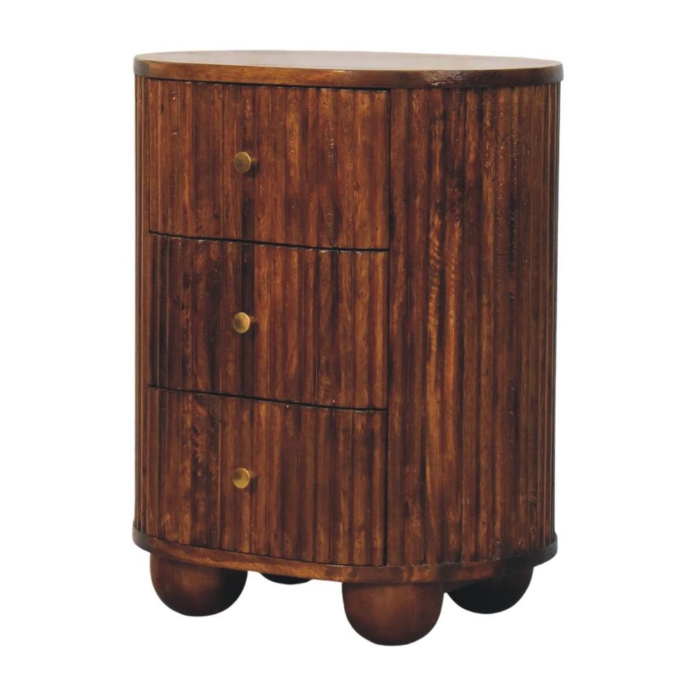 22" Brown Solid Wood One Drawer Nightstand HomeRoots