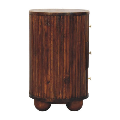 22" Brown Solid Wood One Drawer Nightstand HomeRoots