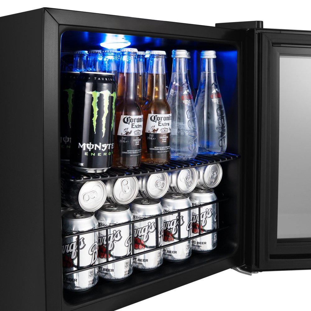 20" X 17" Clear and Black Metal Single Compartment Can Beverage Refrigerator — view 4