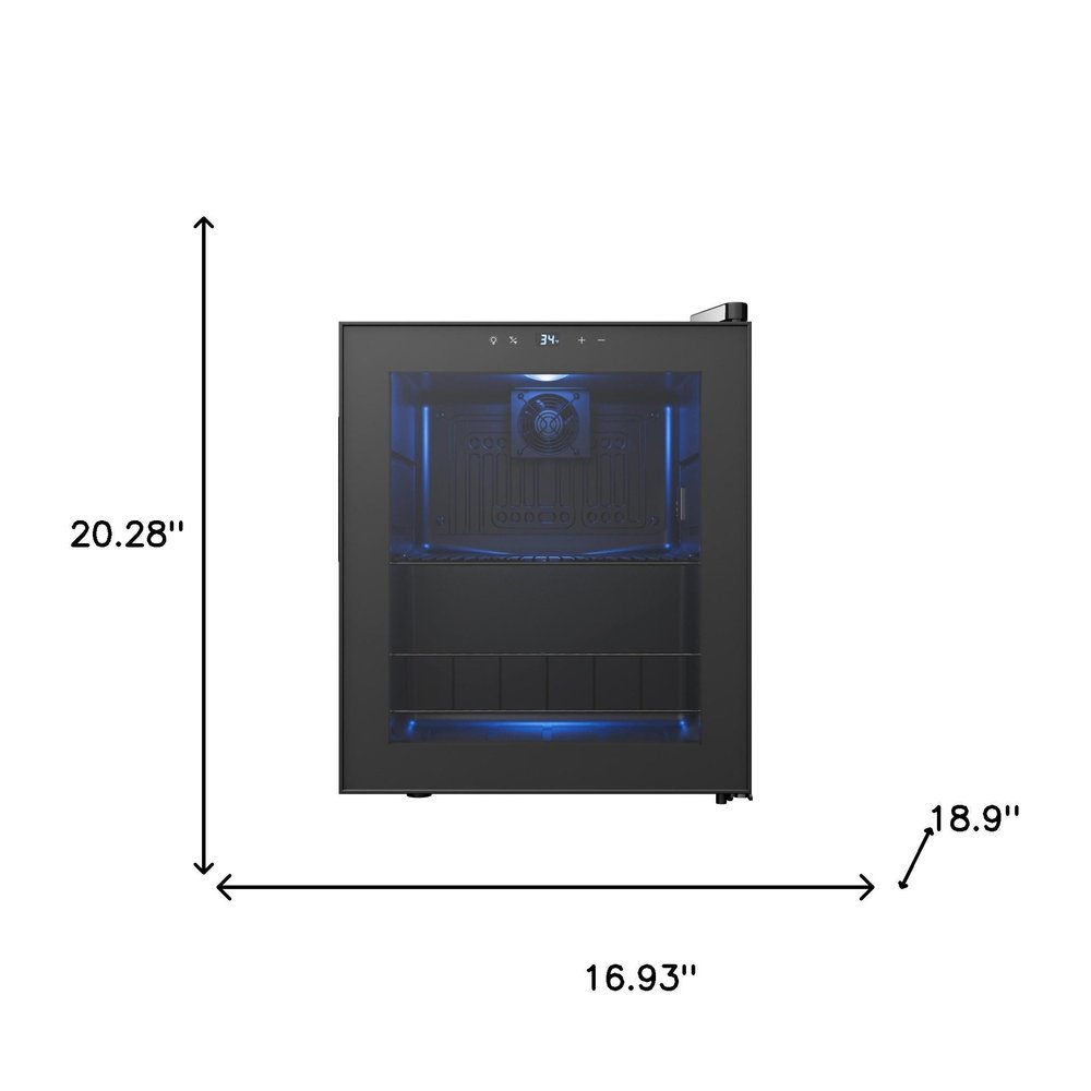 20" X 17" Clear and Black Metal Single Compartment Can Beverage Refrigerator — view 3