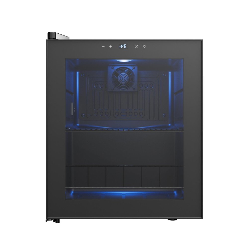 20" X 17" Clear and Black Metal Single Compartment Can Beverage Refrigerator — view 7