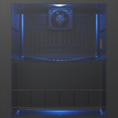 20" X 17" Clear and Black Metal Single Compartment Can Beverage Refrigerator