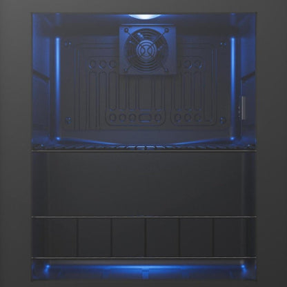 20" X 17" Clear and Black Metal Single Compartment Can Beverage Refrigerator