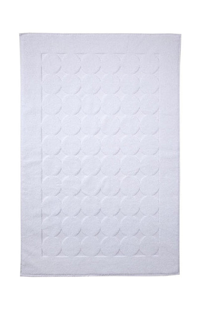 24" X 35" White Tone on Tone Polka Dot Turkish Cotton Bath Rug HomeRoots